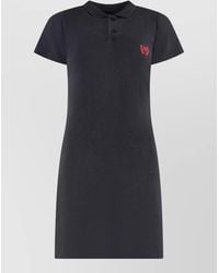 Balenciaga - Cotton Piqué Polo Knee-Length Dress - Lyst