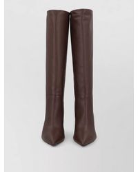 Paris Texas - Pointed Toe Knee Length Block Heel Boots - Lyst