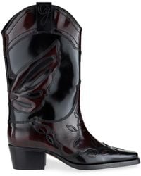 ganni midcalf boots