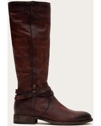 frye melissa stud back zip wide calf