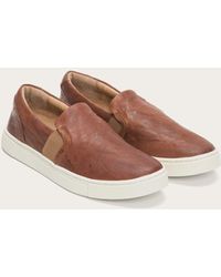 frye ivy slip on cognac