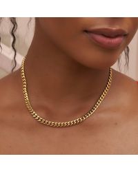 The GLD Shop Cuban Link Necklace - Brown
