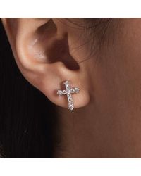 10mm Pave Set Stud Earring in White Gold – The GLD Shop