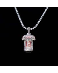 Baltimore Ravens Lamar Jackson Jersey Pendant, 14K White - The GLD Shop