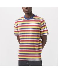 Beams Plus Multi Stripe Pocket T-shirt - Multicolour