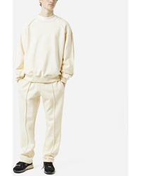 FRIZMWORKS Piping Pleated Joggers - White