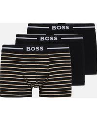 BOSS - Three-Pack Bold Design Cotton-Blend Trunks - Lyst