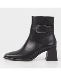 Vagabond Shoemakers - Hedda Buckle Leather Heeled Boots - Lyst