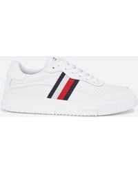 Tommy Hilfiger - Supercup Stripes Leather Trainers - Lyst