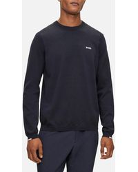 BOSS - Ever-x Crew Neck Cotton-blend Sweatshirt - Lyst