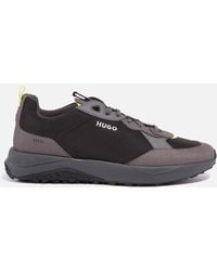 HUGO - Kane Runn Mfny N Shell And Faux Suede Trainers - Lyst