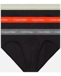 Calvin Klein - 3-pack Stretch Cotton-blend Hip Briefs - Lyst