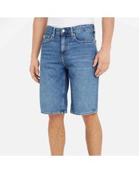 Calvin Klein - 90s Loose Cotton Denim Shorts - Lyst