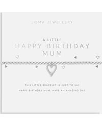 Joma Jewellery - A Little Happy Birthday Mum Silver-plated Bracelet - Lyst