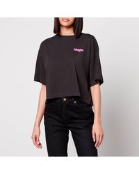 Wrangler - Boxy Cotton Cropped T-shirt - Lyst