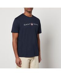 GANT - Graphic Cotton-blend T-shirt - Lyst
