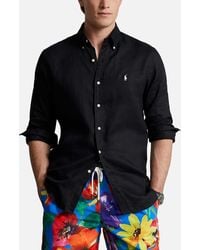 Polo Ralph Lauren - Linen Long Sleeve Button-Down Shirt - Lyst