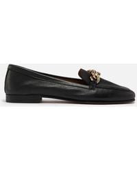 Dune - Goldsmith Chain-embellished Leather Loafers - Lyst