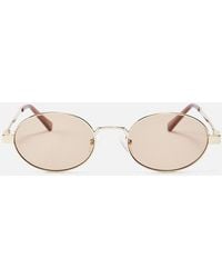 Le Specs - Poseidon Deux Oval-frame Gold-tone Sunglasses - Lyst