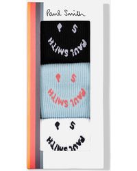 Paul Smith - Three-pack Cotton-blend Happy Socks - Lyst