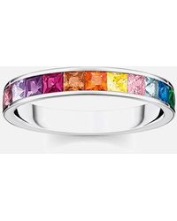 Thomas Sabo Crystal Sterling Silver Ring - Mehrfarbig