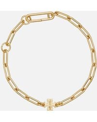 Tory Burch - Good Luck Chain Link 18k Gold-plated Bracelet - Lyst