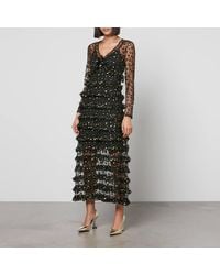 Never Fully Dressed - Kate Leopard Tulle Maxi Dress - Lyst