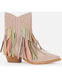 Free People Lawless Fringe Western Boots - Pink