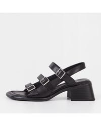 Vagabond Shoemakers - Ines Buckle Leather Heeled Sandals - Lyst