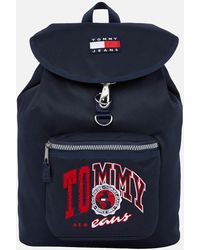 Tommy Hilfiger Heritage Logo-Detailed Canvas Backpack - Blau