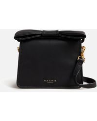 Ted Baker Niasina Leather Bow Detail Mini Cross Body Bag - Black