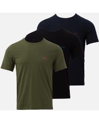 BOSS - Cotton-jersey 3-pack T-shirts - Lyst