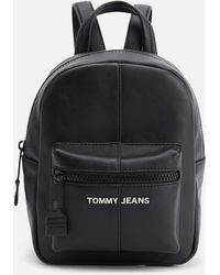 Tommy Hilfiger Femme Faux Leather Backpack - Black
