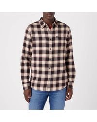Wrangler - Checked Cotton-flannel Shirt - Lyst