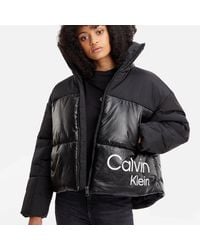 Calvin Klein Oversized Shell Puffer Jacket - Schwarz