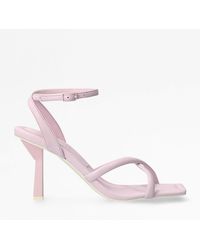 Guess - Dezza Leather Heeled Sandals - Lyst
