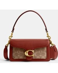 COACH - Signature Tabby 20 Leather And Coated-canvas Shoulder Bag - Lyst