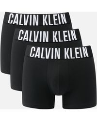 Calvin Klein - Three-pack Intense Power Cotton-blend Trunks - Lyst