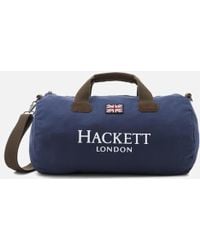 Hackett Print Duffle Bag - Blue