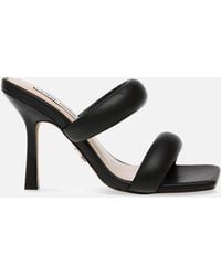 Steve Madden - Jetfuel Puffy Faux Leather Heeled Mules - Lyst