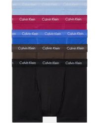 Calvin Klein - Stretch Cotton-blend 5-pack Trunks - Lyst