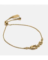 COACH C Chain Link Frienship Slider Bracelet in Gold (Metallic) | Lyst