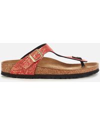 birkenstock gizeh toe post sandals in black