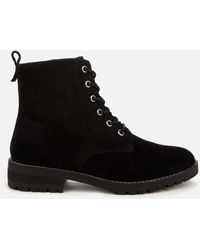Superdry Denim Riley Lace Up Boots in 