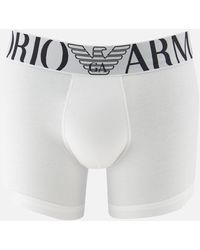 Emporio Armani Stretch Cotton Boxer Shorts - White