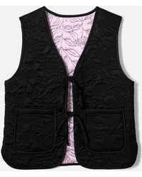 Damson Madder - Arte Embroidered Quilted Shell Gilet - Lyst