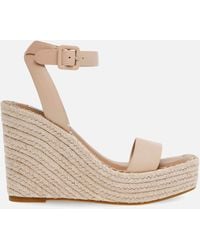 Steve Madden - Upstage Leather Wedge Sandals - Lyst