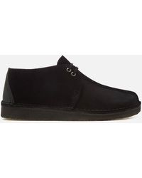 Clarks Desert Trek Suede Shoes - Black