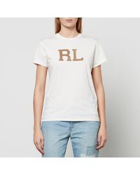 Polo Ralph Lauren - T-Shirt mit Logo-Applikation - Lyst