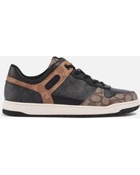 COACH - C201 Monogram Coated Canvas Sneakers - Lyst